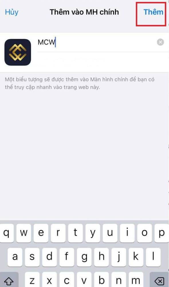 Bước 3 chọn "Thêm" để xác nhận Bước 3 chọn "Thêm" để xác nhận