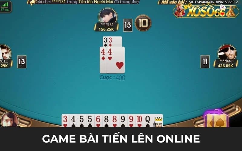 Tiến lên online là trò chơi bài trực tuyến có 4 người chơi Tiến lên online là trò chơi bài trực tuyến có 4 người chơi